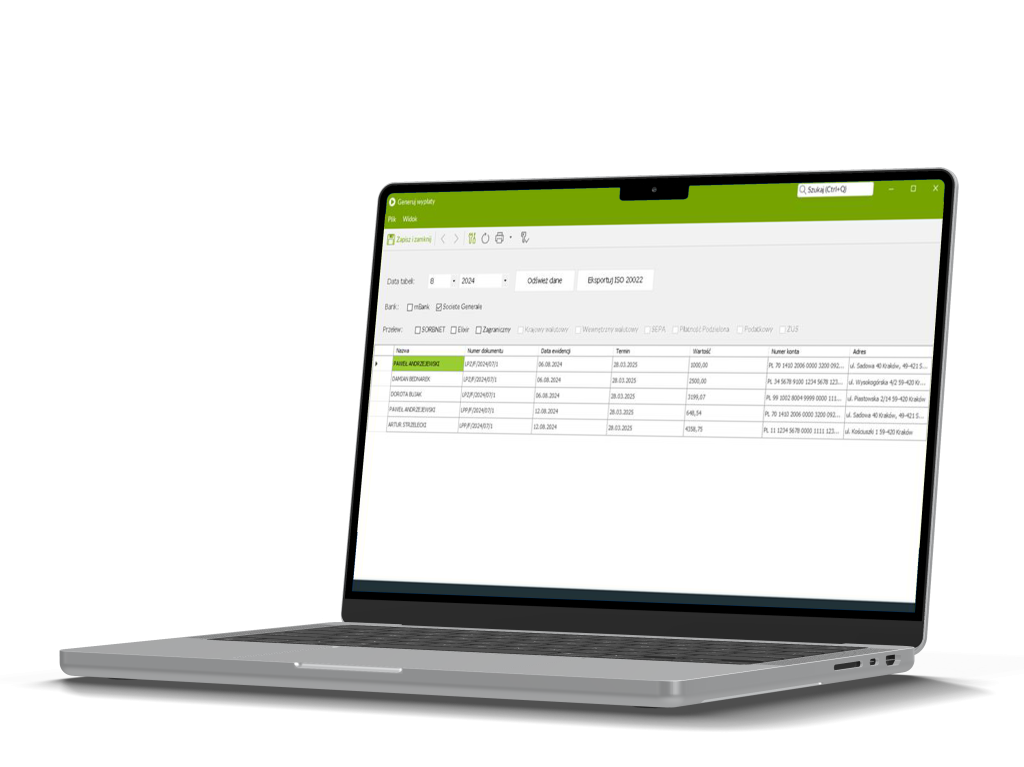 ISO 20022 payment integration dashboard for payroll settlements